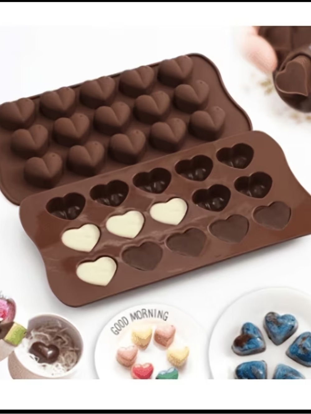 Heart Silicone Chocolate Mold Food Grade/Crafting mold/soap making mold